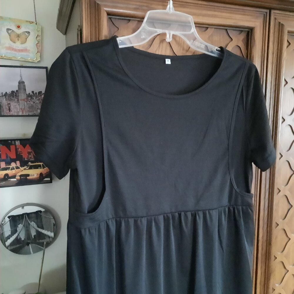 3 in 1 Delivery/Labor/Nursing/Maternity Nightgown Casual Dress NWT! - Black, M - Picture 3 of 16